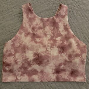 Athleta Conscious Crop Printed AC Medium Sports Bra Just Dance Ballerina Gown